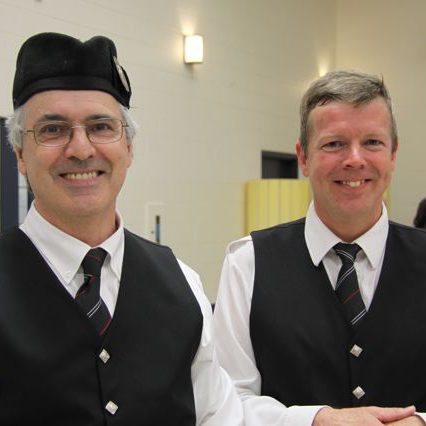 Pipe Majors Peter Barbier and Scott Bell
